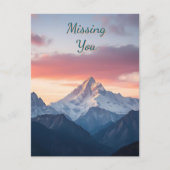 Vermisst | Berge und Wolken Postkarte (Vorderseite)