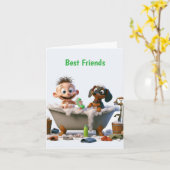 Vermisst Best Friend Dackel Karte (Gelbe Blume)