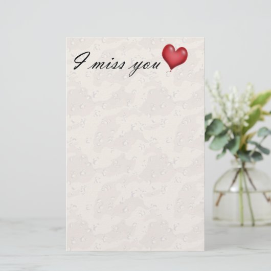 Vermisst Briefpapier (Stehend Vorderseite)