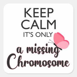 Vermisst-Chromosom-Turner-Syndrom Quadratischer Aufkleber