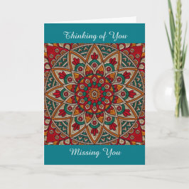Vermisst, danke, Mandala Card Dankeskarte