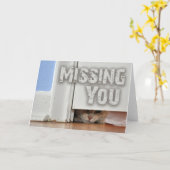 Vermisst, dass du Kitty pinkst Karte (Gelbe Blume)