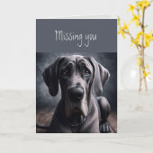 Vermisst, du hast den Hund getraut. Karte (Gelbe Blume)