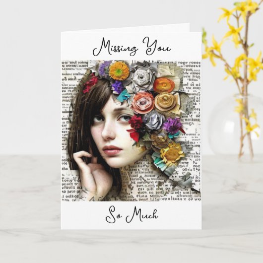 Vermisst du so viel karte (Gelbe Blume)