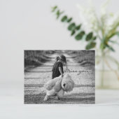 Vermisst, du Teddybär Postkarte (Stehend Vorderseite)