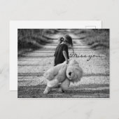 Vermisst, du Teddybär Postkarte (Vorne/Hinten)