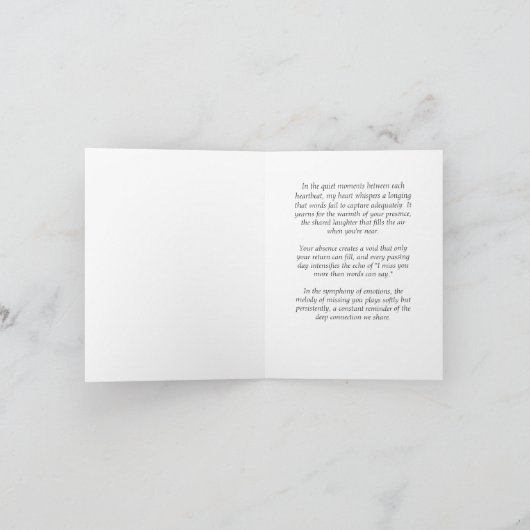 Vermisst eine Liebe? Karte (Innenseite)