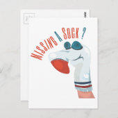 Vermisst eine Socke? Postkarte (Vorne/Hinten)