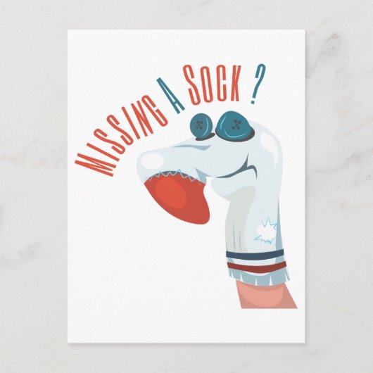 Vermisst eine Socke? Postkarte (Vorderseite)