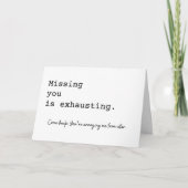 Vermisst erschöpft man Minimalistisch Karte (Vorderseite)