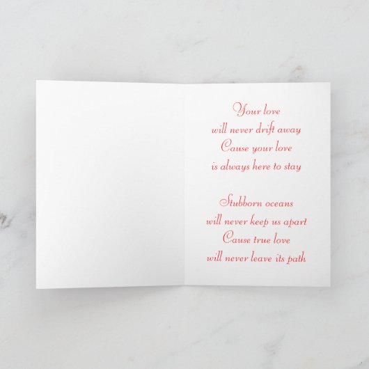 Vermisst Feiertagskarte (Innenseite)