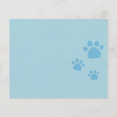 Vermisst Hund Modernes Blue Foto Poster Flyer (Hinten)