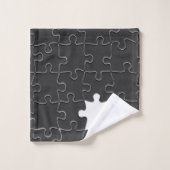 Vermisst Jigsaw Puzzle Piece schwarz Badhandtuch Set (Waschlappen)