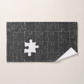 Vermisst Jigsaw Puzzle Piece schwarz Badhandtuch Set (Handtuch)