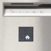 Vermisst Jigsaw Puzzle Piece schwarz Magnet (In Situ (Geschirrspüler))
