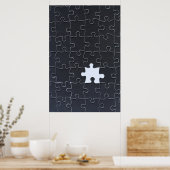 Vermisst Jigsaw Puzzle Piece schwarz Poster (Küche)