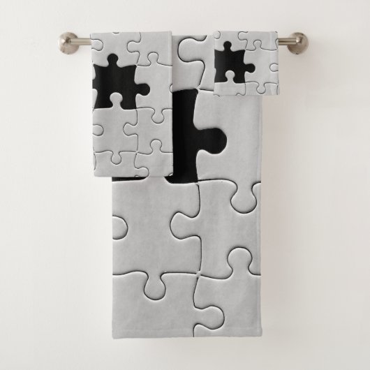 Vermisst Jigsaw Puzzle Piece White Badhandtuch Set (Insitu)