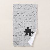 Vermisst Jigsaw Puzzle Piece White Badhandtuch Set (Handtuch)