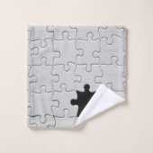 Vermisst Jigsaw Puzzle Piece White Badhandtuch Set (Waschlappen)