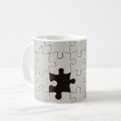 Vermisst Jigsaw Puzzle Piece White Kaffeetasse (Vorderseite Links)
