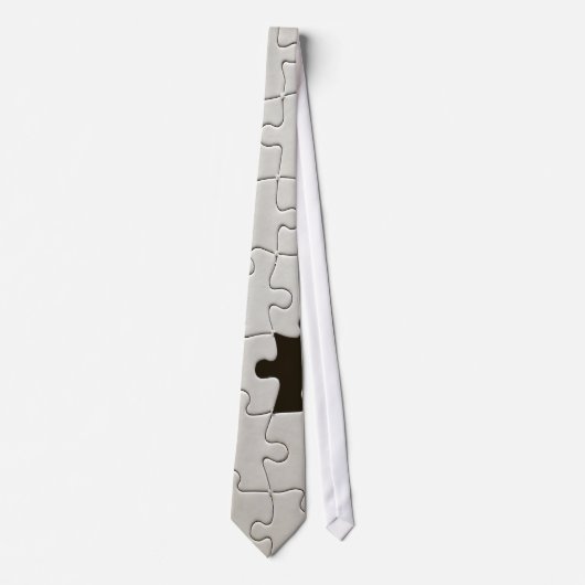 Vermisst Jigsaw Puzzle Piece White Krawatte (Vorderseite)