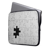 Vermisst Jigsaw Puzzle Piece White Laptopschutzhülle (Vorderseite Links)