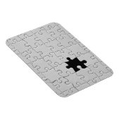 Vermisst Jigsaw Puzzle Piece White Magnet (Rechte Seite)