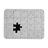 Vermisst Jigsaw Puzzle Piece White Magnet (Horizontal)