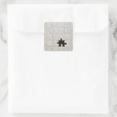 Vermisst Jigsaw Puzzle Piece White Quadratischer Aufkleber (Tasche)