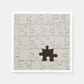 Vermisst Jigsaw Puzzle Piece White Serviette (Vorderseite)