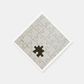 Vermisst Jigsaw Puzzle Piece White Serviette (Ecke)