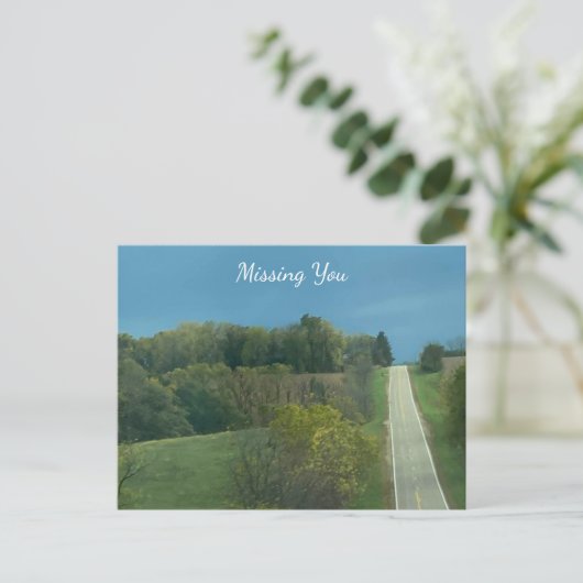 Vermisst | Langlaufstraße Postkarte (Stehend Vorderseite)