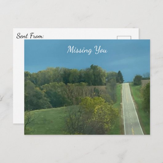 Vermisst | Langlaufstraße Postkarte (Vorne/Hinten)