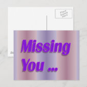 vermisst lila postkarte (Vorne/Hinten)