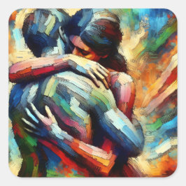 Vermisst | Lover ist begeistert Quadratischer Aufkleber