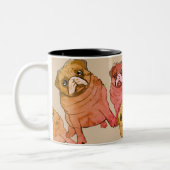 Vermisst mein Mops Zweifarbige Tasse (Links)