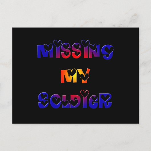 Vermisst mein Soldat Postkarte (Vorderseite)