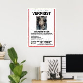 Vermisst Mikkel Nielsen Poster (Heimbüro)