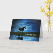 Vermisst mit Pferd und Sternen Karte (Gelbe Blume)