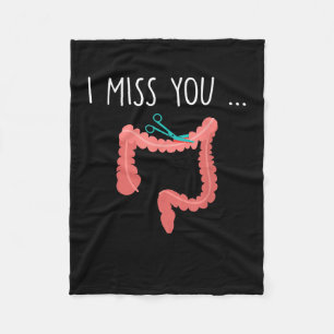 Vermisst My Colon Funny Ostomy Ostomate Operation Fleecedecke