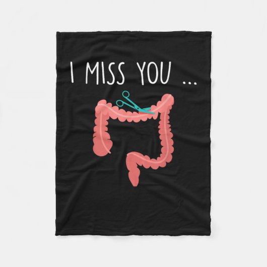 Vermisst My Colon Funny Ostomy Ostomate Operation Fleecedecke (Vorderseite)