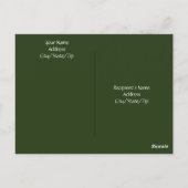 Vermisst Niedlicher weißer Hund Grüner Erntedank Postkarte (Rückseite)