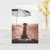 Vermisst nur ein Golden Retriever am Strand Karte (Gelbe Blume)