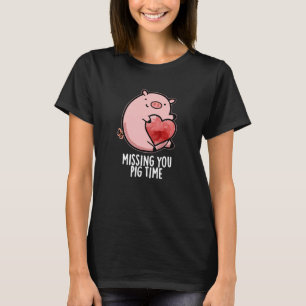 Vermisst Pig Time Funny Animal Pub Dark BG T-Shirt