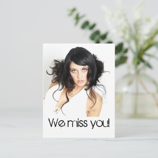 Vermisst! Postkarte (Stehend Vorderseite)