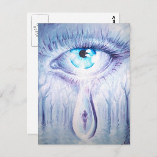 Vermisst Postkarte (Vorne/Hinten)