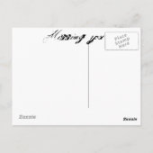Vermisst Postkarte (Rückseite)
