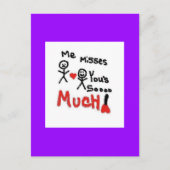 Vermisst Postkarte (Vorderseite)