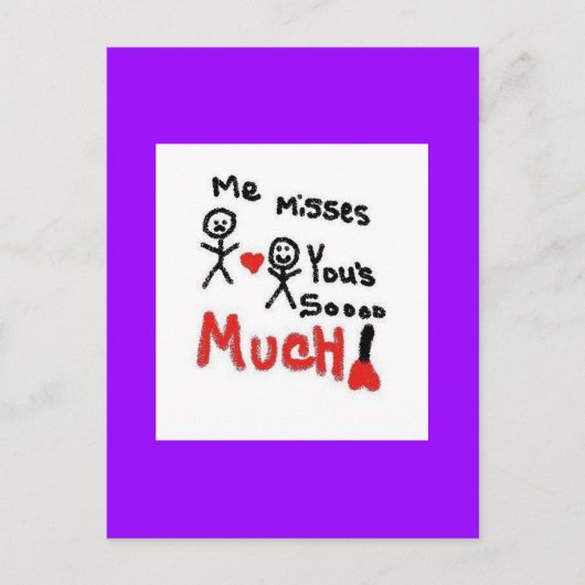 Vermisst Postkarte (Vorderseite)