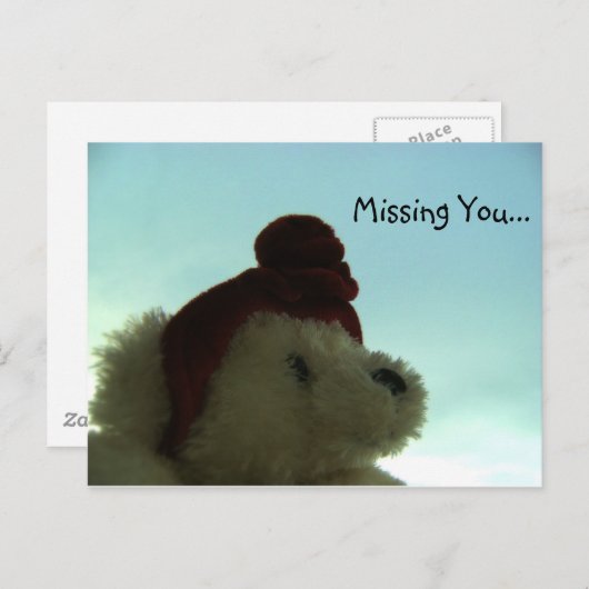 Vermisst Postkarte (Vorne/Hinten)